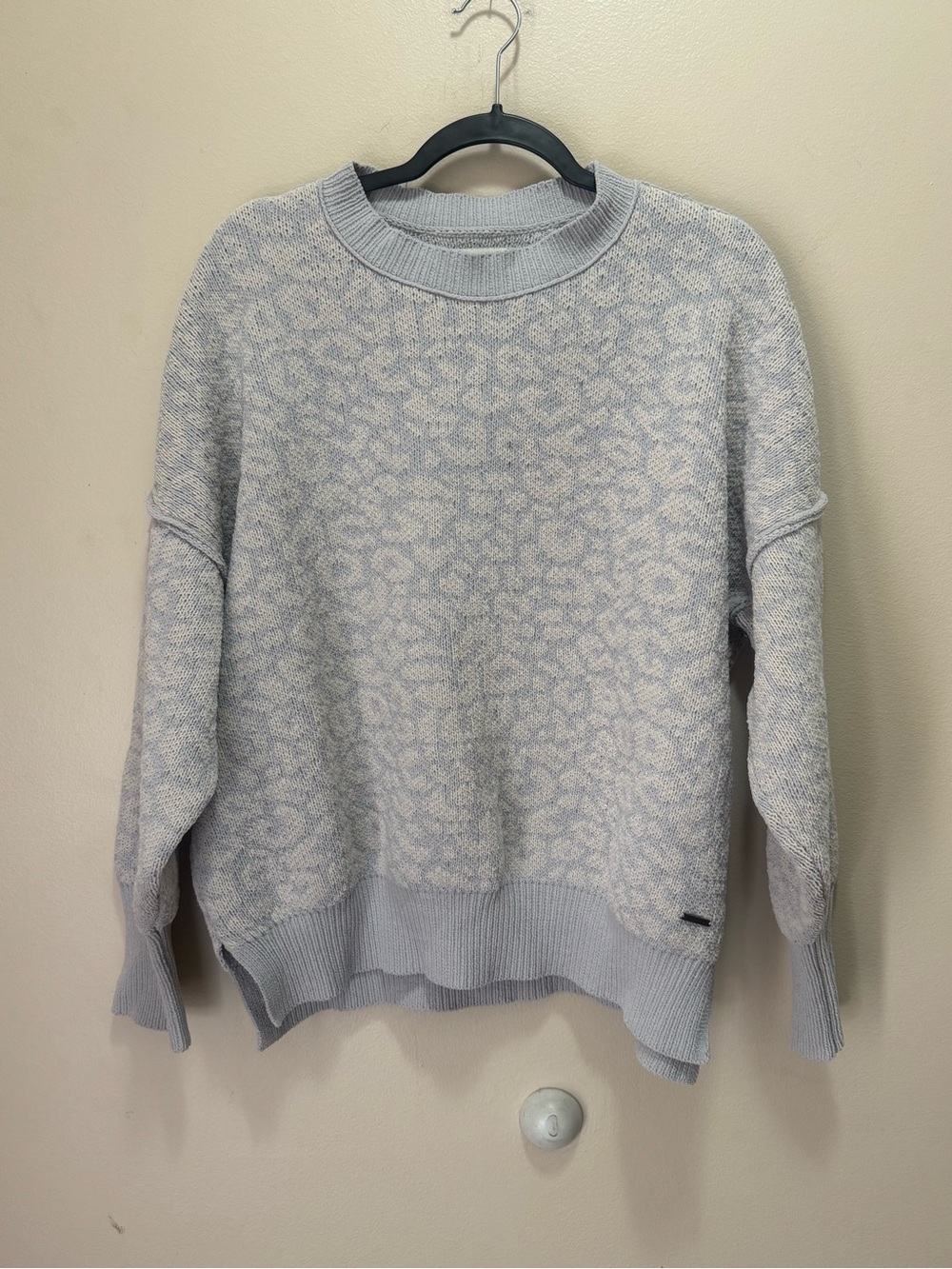 Abercrombie & Fitch Brushed Leopard Pattern Crewneck Sweater
